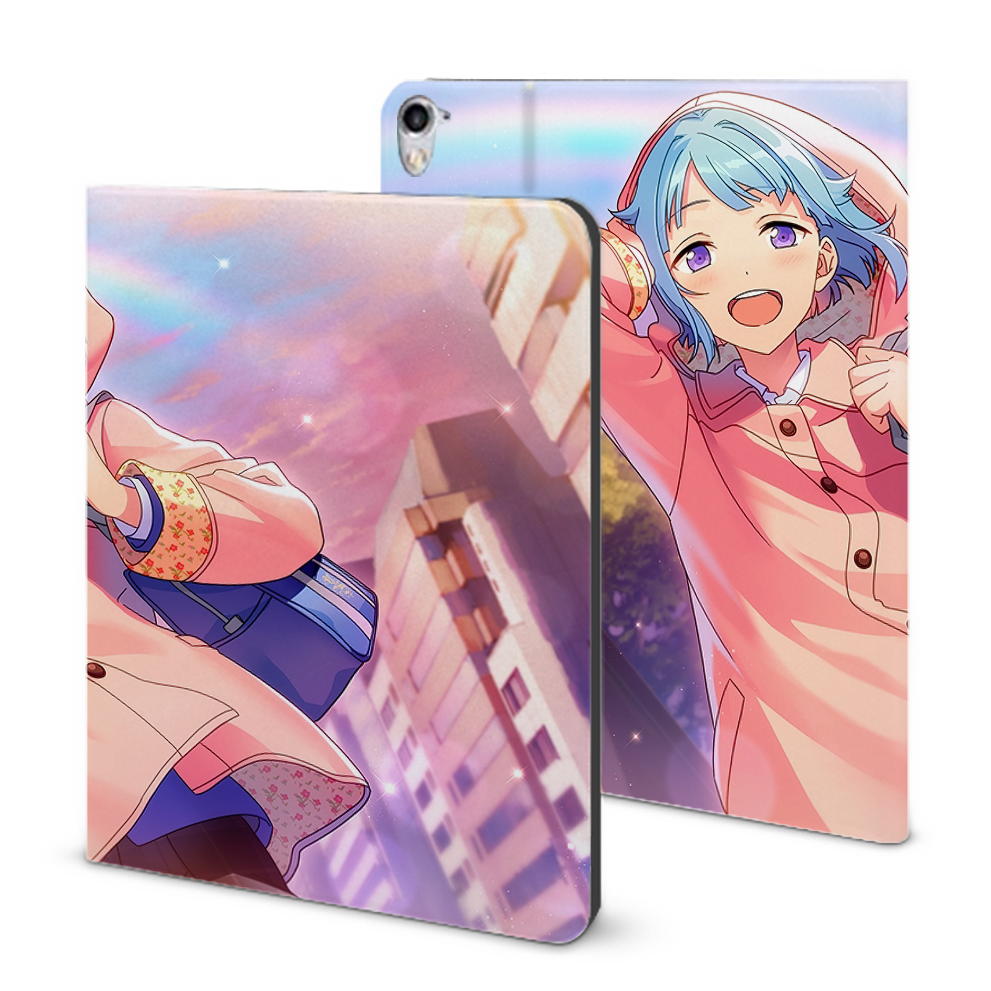（画像用） あんさんぶるスターズ! Ensemble Stars IPad ケース ブック型 PUレザー TPU 耐衝撃 軽量 薄型 ペン収納なし 全面保護 IPad 各モデル対応